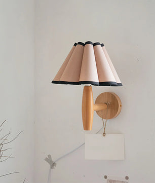 Vintage Fluted Plug In Wall Lamp