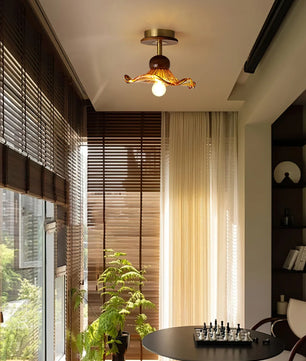 Kapok Wood Ceiling Light