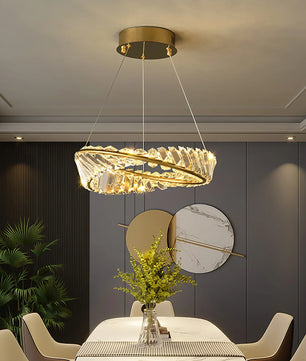 Wave Circle Crystal Chandelier