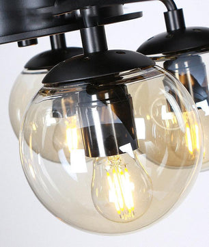 Glass Ball Ceiling Fan Light