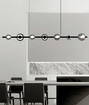 Brass Bar Glass Chandelier