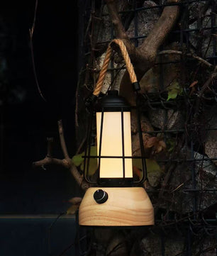 Hemp Rope Lantern Outdoor Table Lamp