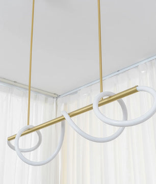 Serpentine Glow Gold Chandelier