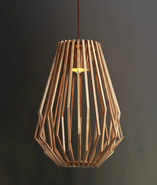 Wood Cage Pendant Lamp
