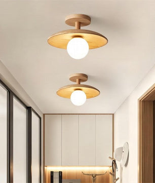 Rustic Wooden Ceiling Lamp S36