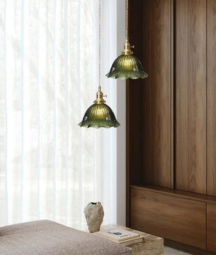 Nordic Retro Flower Glass Pendant Lamp S45