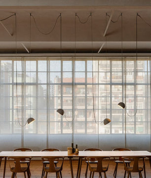 Light Rail Semispheres Leather Pendant Lamp