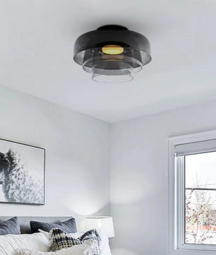 Nordic Morandi Glass Bowl Shaped Ceiling Lamp S183