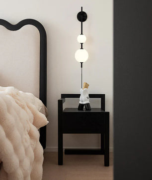 Vertical Globe Plug In Wall Lamp