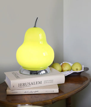 Pear Glass Built-in Battery Table Lamp