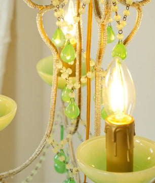 Murano Green Drops Chandelier