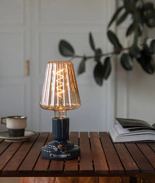 Mushroom Glass Desk Lamp