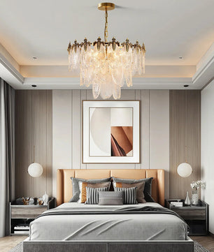 Brass Leaves Chandelier