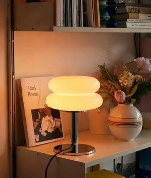 Bauhaus Lollipop Ripple Glass Table Lamp S27