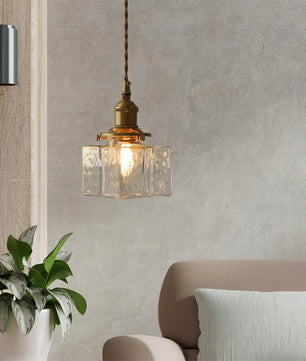 Jewel Glass Brass Pendant Light