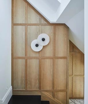 Round Alabaster Combination Wall Lamp