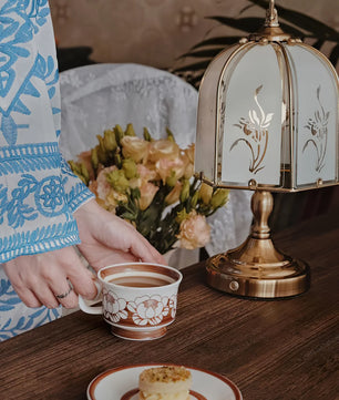 Orchid Glass Table Lamp