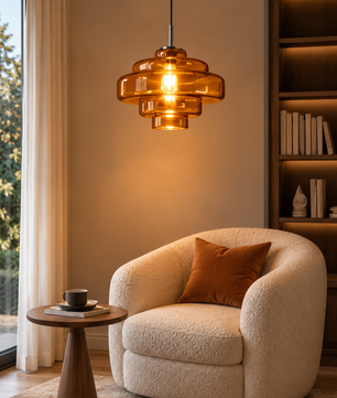 Tiered Glass Pendant Light