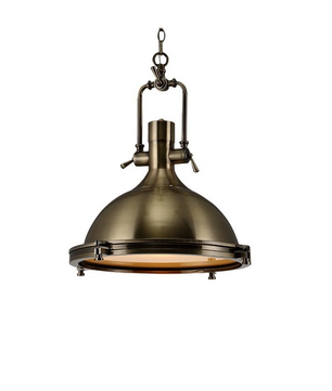 Industrial Nautical Dome Pendant Light