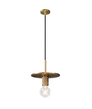 Brass & Clear Glass Pendant Light