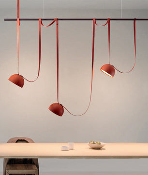 Light Rail Semispheres Leather Pendant Lamp